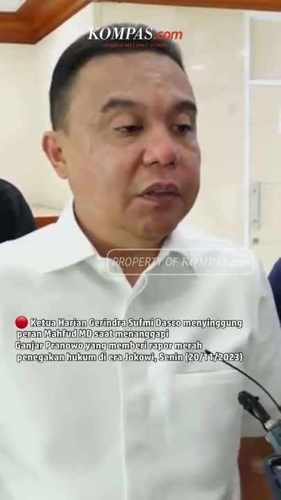 Dasco Singgung Peran Mahfud Usai Ganjar Beri Rapor Merah Penegakan Hukum Era Jokowi #Shorts