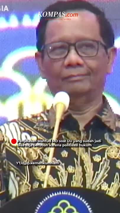 Mahfud: Karena Politisasi Hukum Undang-undang yang Sudah Jadi Bisa Diubah #Shorts