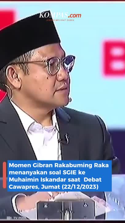 Momen Gibran Tanyakan SGIE ke Cak Imin saat Debat Cawapres 2024 #Shorts