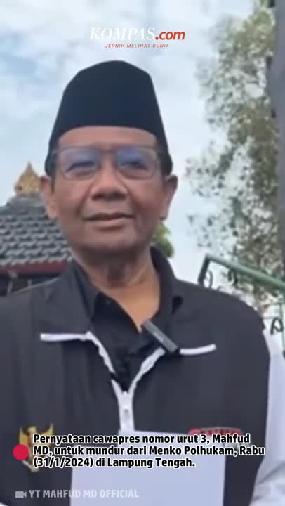 Mahfud Nyatakan Mundur dari Menko Polhukam, Pamit Baik-baik ke Jokowi