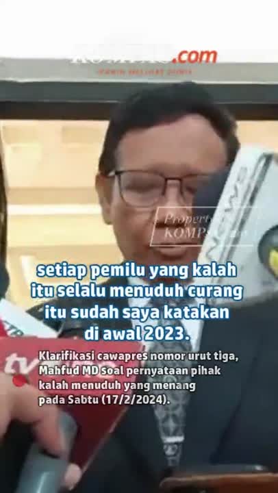 Klarifikasi Mahfud MD soal "Pihak yang Kalah Selalu Menuduh yang Menang Itu Curang"