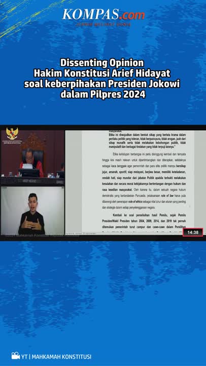 Hakim Arief Hidayat: Presiden Seolah Suburkan Politik Dinasti dan Virus Nepotisme