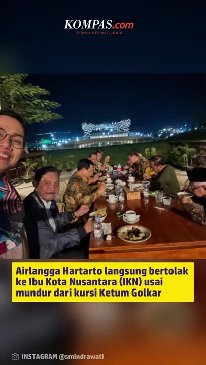 Airlangga Makan Bakso Bareng Jokowi di IKN Usai Mundur dari Ketum Golkar