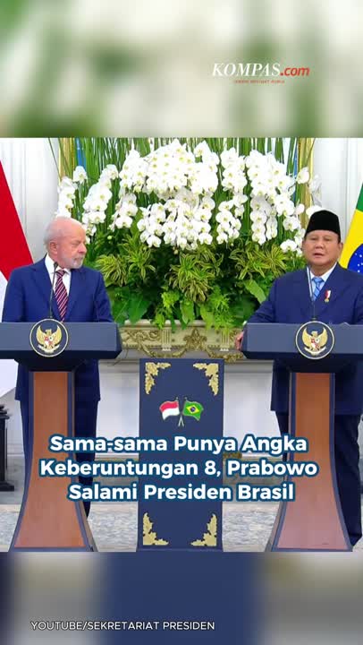 Sama-sama Punya Angka Keberuntungan 8, Prabowo Salami Presiden Brasil