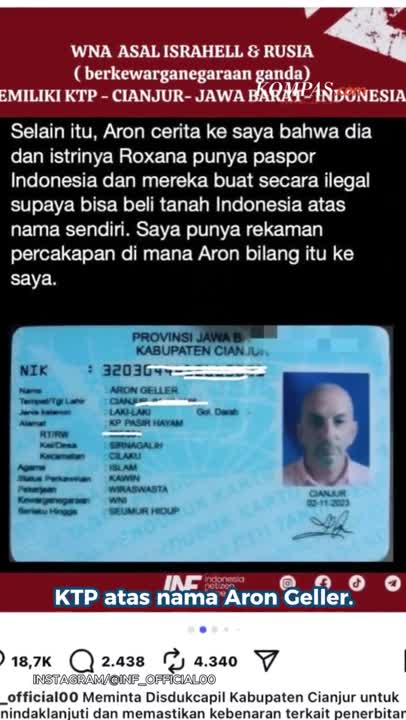 Heboh Warga Israel Punya KTP Indonesia, Dukcapil Cianjur Bantah Terbitkan