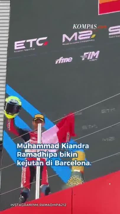'Saktinya' Kiandra Ramadhipa, Juara 1 meski Start dari Posisi 24 Balapan Barcelona