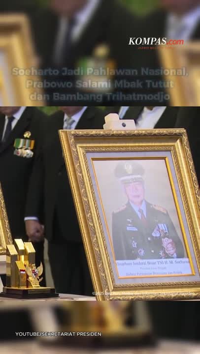 Soeharto Jadi Pahlawan Nasional, Prabowo Salami Mbak Tutut Dan Bambang Trihatmodjo