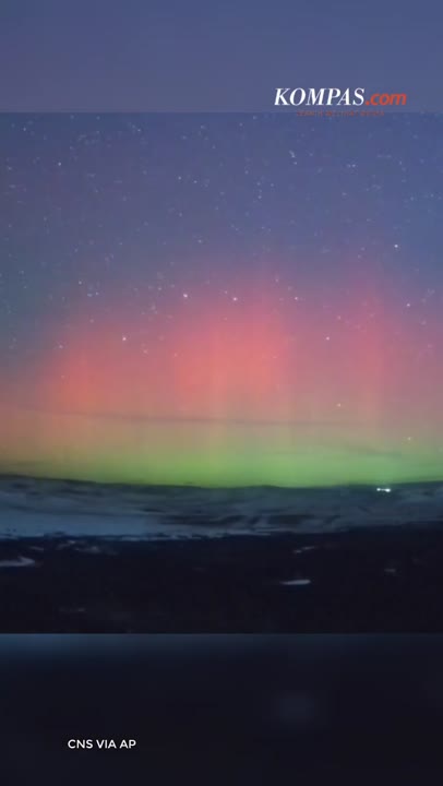 Fenomena Langka, Penampakan Aurora Di Langit Mongolia