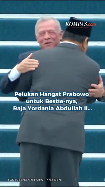 Pelukan Hangat Prabowo Untuk Bestie-nya, Raja Yordania Abdullah II...