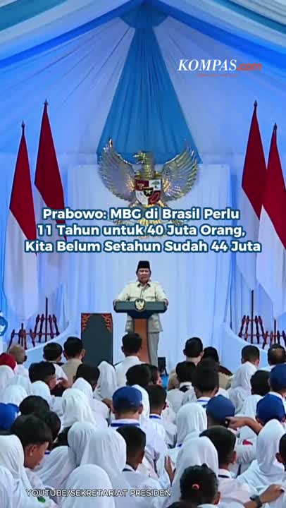 Prabowo: MBG Di Brasil Perlu 11 Tahun Untuk 40 Juta Orang, Kita Belum Setahun Sudah 44 Juta