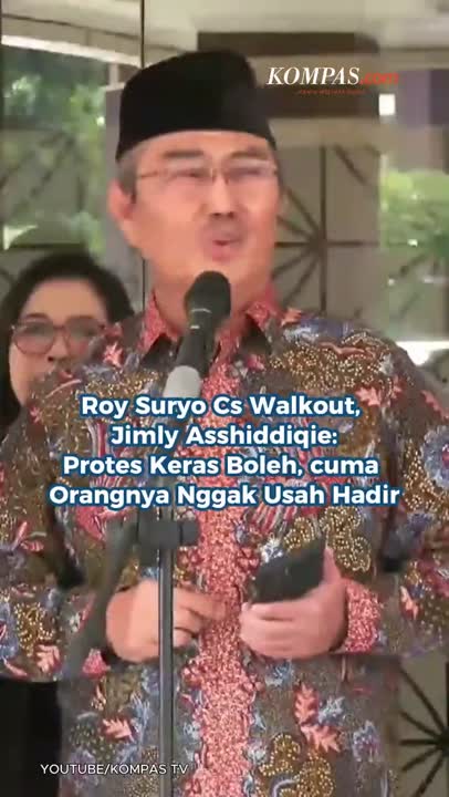 Roy Suryo Cs Walkout, Jimly Asshiddiqie:Protes Keras Boleh, cuma Orangnya Nggak Usah Hadir