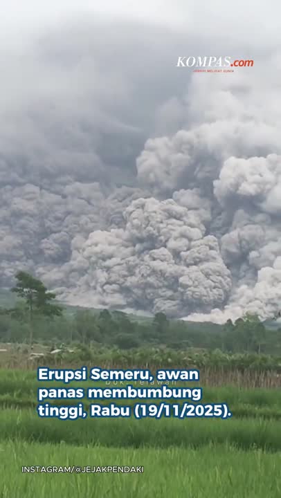 Luncuran Awan Panas Semeru Capai 14 Km, Warga Mulai Mengungsi