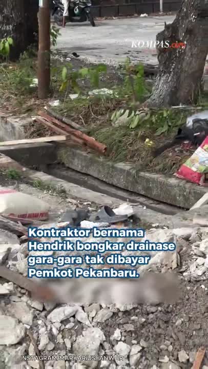 Kontraktor Minta Maaf Usai Bongkar Drainase, Dua Tahun  Tak Dibayar Pemkot Pekanbaru