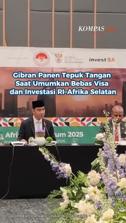 Gibran Panen Tepuk Tangan Saat Umumkan Bebas Visa Dan Investasi RI–Afrika Selatan