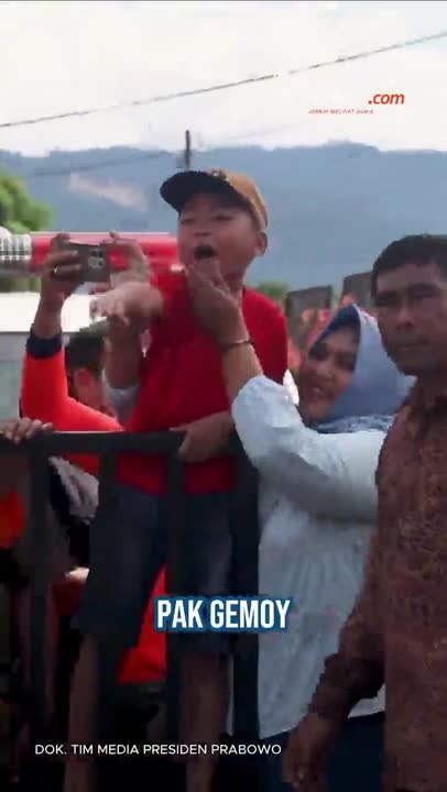 Momen Prabowo Dipanggil "Pak Gemoy" Oleh Bocil Di Sumut