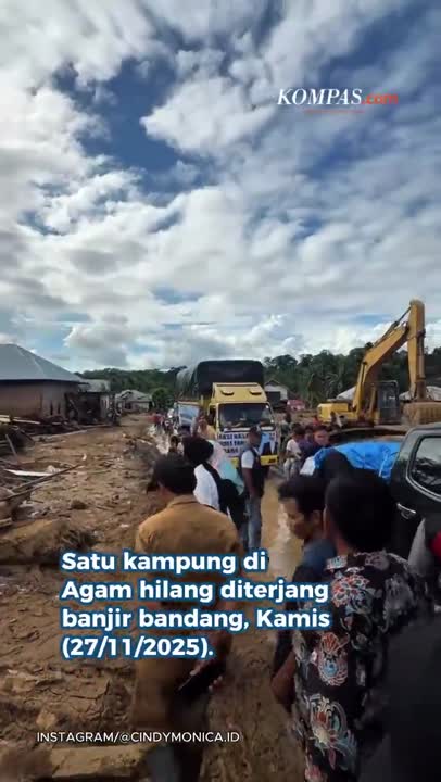 Satu Kampung Di Agam Lenyap  Diterjang Banjir Bandang