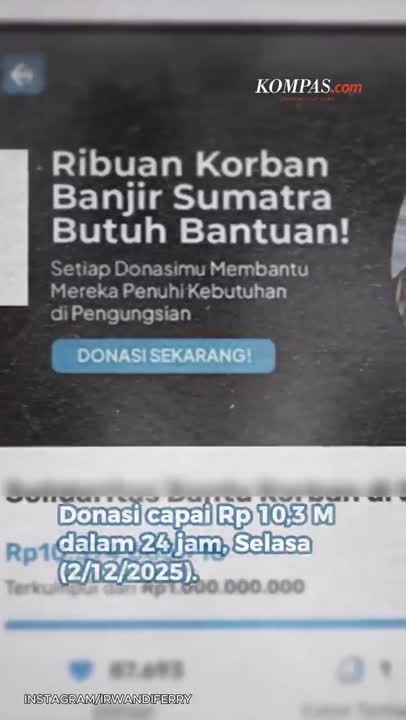 Ferry Irwandi Kumpulkan Rp 10,3 M, Bantuan Mulai Disalurkan Ke Sumatera