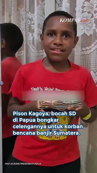 Bocah Di Papua Bongkar Celengan, Rp 1,5 Juta Untuk Korban Banjir Sumatera