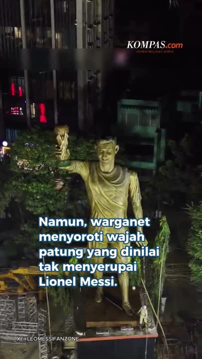 Patung Raksasa Messi di India Tuai Sorotan, Dinilai Tak Mirip