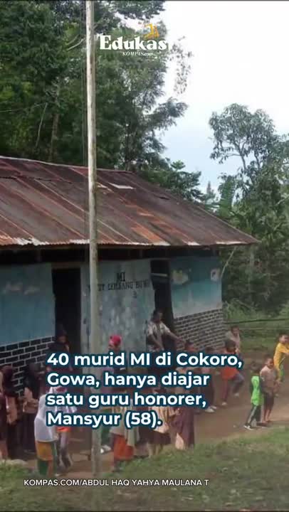 Ada Sekolah Memprihatinkan Di Gowa, Mirip Kandang Kambing, Cuma Punya 1 Guru