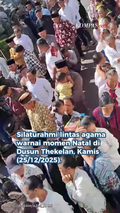 Momen Natal Di Dusun Thekelan, Warga Lintas Agama Saling Silaturahmi