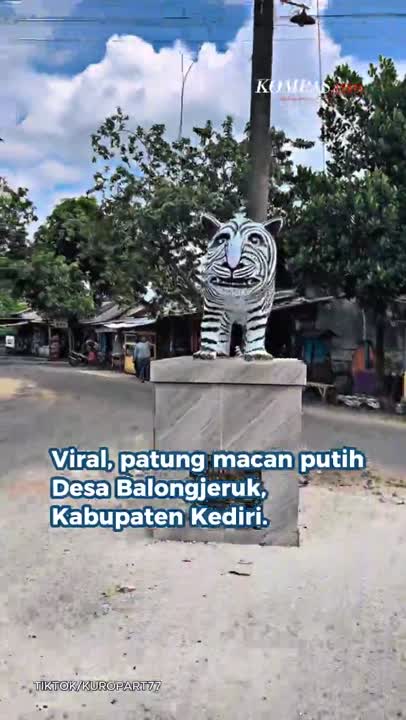 Macan Tapi Mirip Zebra, Patung Viral Di Kediri Dibangun Rp 3,5 Juta