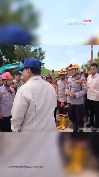 Prabowo Hentikan Mobil Sapa Petugas Yang Cari Jasad Korban Banjir, Polisi: Masih Kuat, Pak!