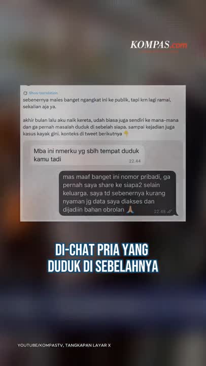 Viral, Ordal Akses Data Tanpa Izin Lalu Chat Perempuan Penumpang Kereta