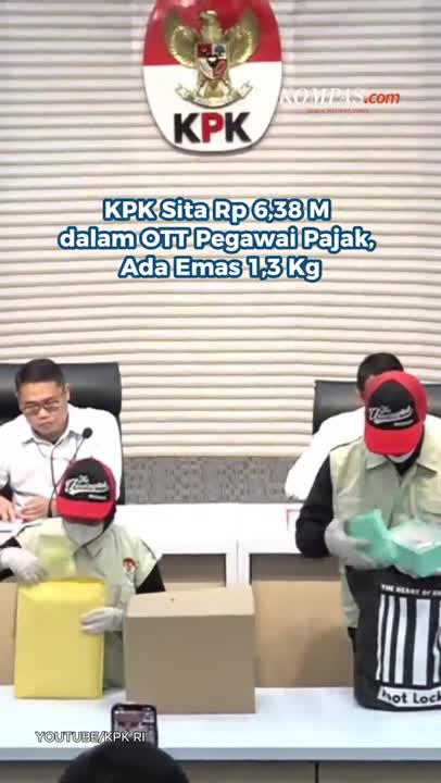 KPK Sita Rp 6,38 M Dalam OTT Pegawai Pajak, Ada Emas 1,3 Kg
