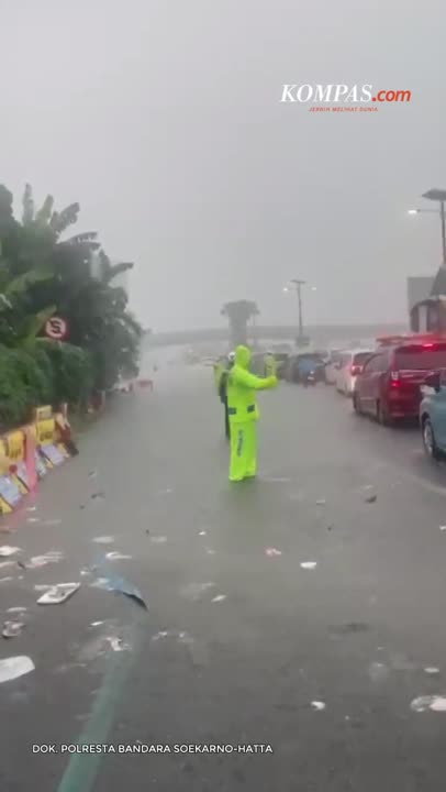 Jakarta Hujan Deras, Tol Bandara Soekarno-Hatta Banjir