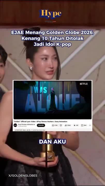 EJAE Menang Golden Globe 2026, Kenang 10 Tahun Ditolak Jadi Idol K-pop