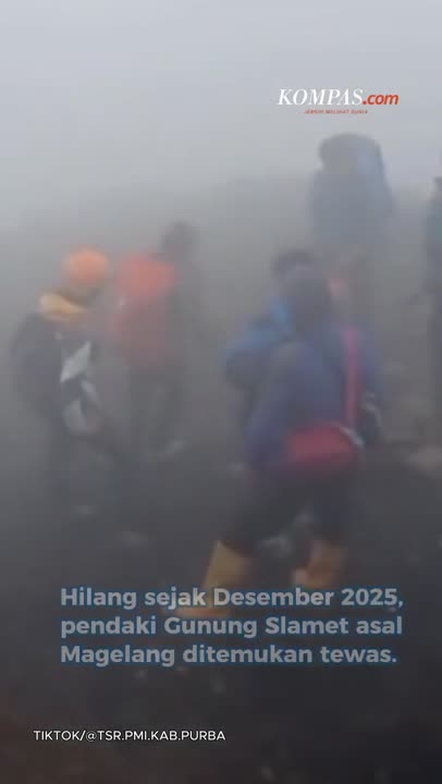 Hilang Sejak Akhir Desember 2025, Pendaki Asal Magelang Tewas Di Gunung Slamet