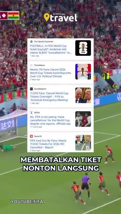 16.800 Orang Batalkan Nonton Piala Dunia 2026 Gara-gara Kebijakan Trump