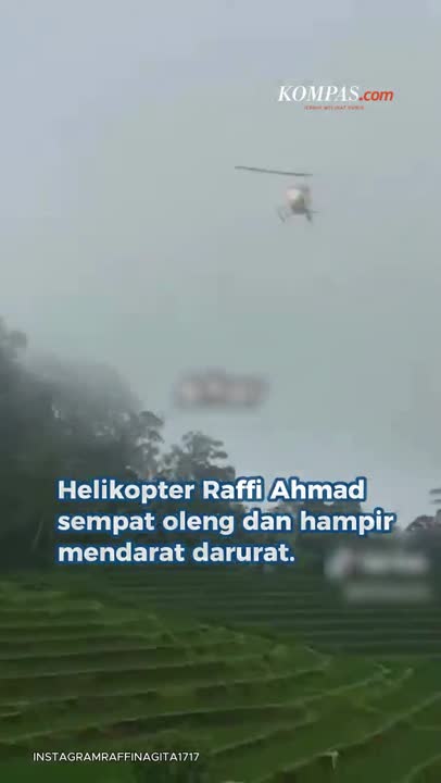 Helikopter Yang Ditumpangi  Raffi Ahmad Oleng Karena Cuaca Buruk, Hampir Mendarat Darurat