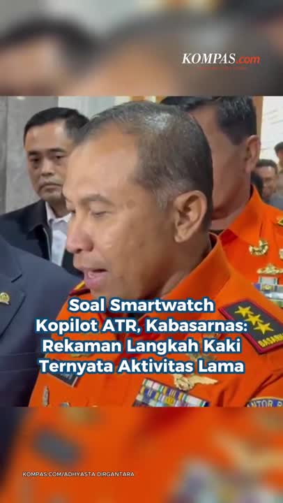 Soal Smartwatch Kopilot ATR, Kabasarnas: Rekaman Langkah Kaki Ternyata Aktivitas Lama