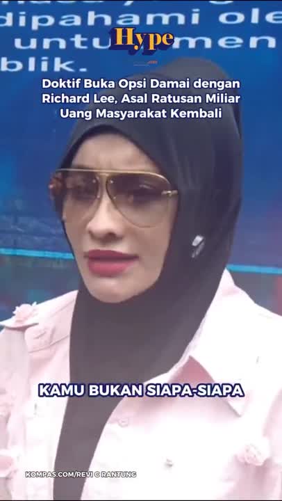 Doktif Buka Opsi Damai dengan Richard Lee, Asal Ratusan Miliar Uang Masyarakat Kembali