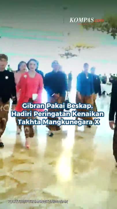 Gibran Pakai Beskap, Hadiri Peringatan Kenaikan Takhta Mangkunegara X