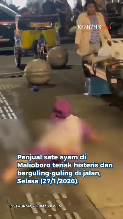 Penertiban PKL Malioboro: Pedagang Sate Teriak Histeris Dan Guling-guling