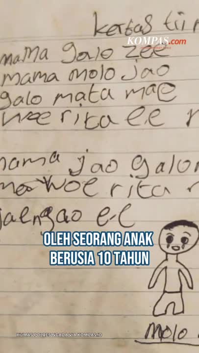 Sepucuk Surat Perpisahan Dari Anak SD Di Ngada Untuk Ibunya…