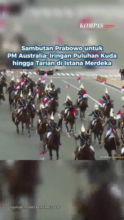 Sambutan Prabowo Untuk PM Australia: Iringan Puluhan Kuda Hingga Tarian Di Istana Merdeka
