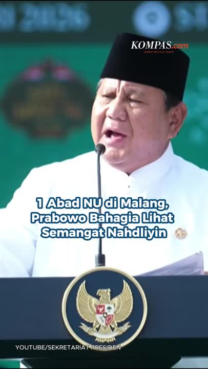1 Abad NU Di Malang, Prabowo Bahagia Lihat Semangat Nahdliyin