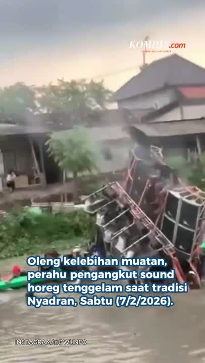 Perahu Sound Horeg Tenggelam Di Sungai, Tak Kuat Tahan Beban Dan Getaran