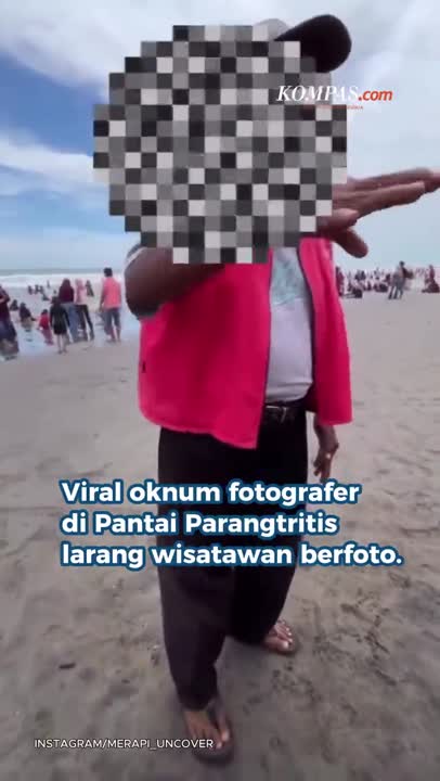Viral, Fotografer Larang Wisatawan Ambil Foto  Di Pantai Parangtritis
