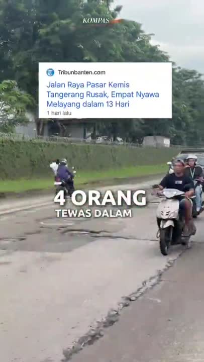 Tangerang Darurat Jalan Rusak, 4 Nyawa Melayang