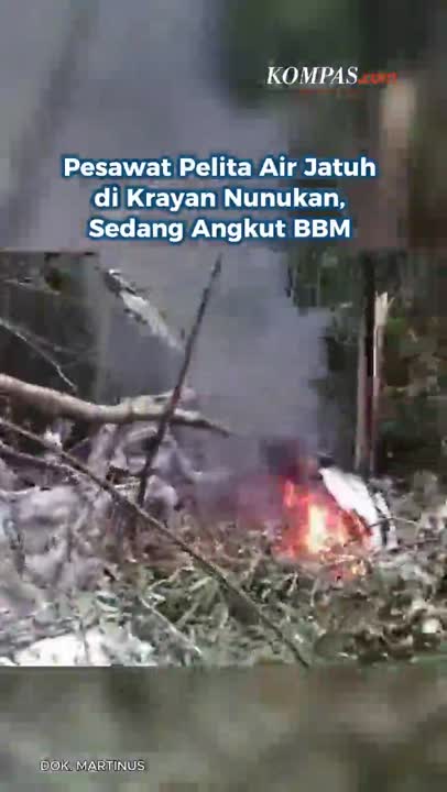 Pesawat Pelita Air Jatuh Di Krayan Nunukan, Sedang Angkut BBM