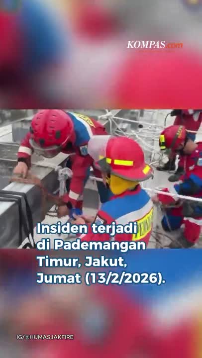 Detik-detik Menegangkan Dua Pekerja Terjebak Di Lantai 18, Sling Gondola Lepas