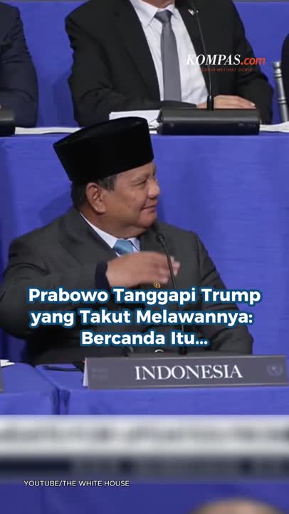 Prabowo Tanggapi Trump Yang Takut Melawannya: Bercanda Itu...