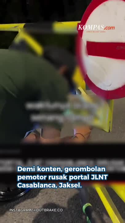 Rusak Portal JLNT Casablanca Demi Konten, Gerombolan Pemotor Ditangkap
