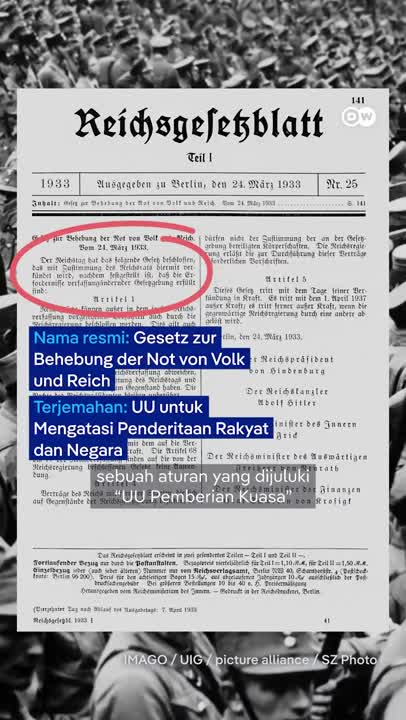 Bagaimana Reichstag Mengesahkan Undang-Undang yang Memberikan Kekuasaan Mutlak kepada Hitler?