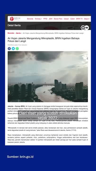 Waspada Hujan Mikroplastik Di Jakarta